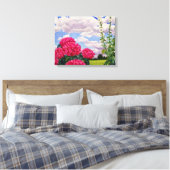 Bloemen aan de rand van een weide 2008 canvas afdruk (Insitu (Slaapkamer))