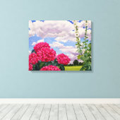 Bloemen aan de rand van een weide 2008 canvas afdruk (Insitu (Houten vloer))