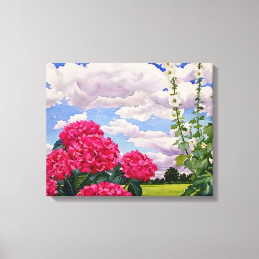 Bloemen aan de rand van een weide 2008 canvas afdruk (Voorkant)
