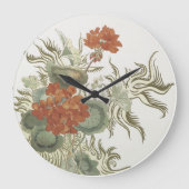 Bloemen aan de wand grote klok (Voorkant)