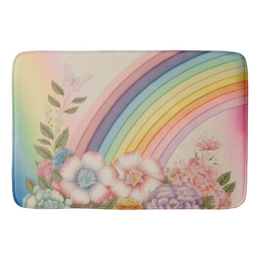 bloemen aan het einde van de regenboog badmat (Voorkant)