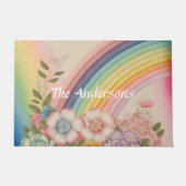 bloemen aan het einde van de regenboog deurmat (Voorkant)