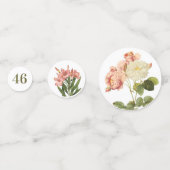  Bloemen aangepast jaar & tekst tafel confetti (Voorkanten)