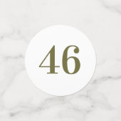  Bloemen aangepast jaar & tekst tafel confetti (Kleine voorkant)