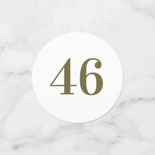  Bloemen aangepast jaar & tekst tafel confetti (Kleine voorkant)