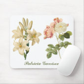 bloemen aangepast monogram mousepad muismat (Met muis)