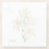 bloemen aangepast monogram onderzetter 1 (Achterkant)