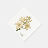 bloemen aangepast monogram papier servetten 1 (Hoek)