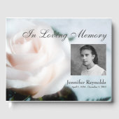 Bloemen Aangepaste Foto Memorial Begrafenis Condol Gastenboek (Voorkant)