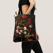  bloemen - Aangepaste gouden monogrammen Tote Bag (Dichtbij)