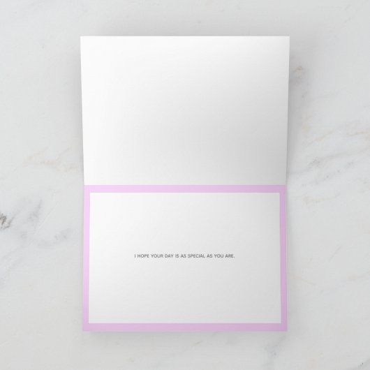  Bloemen Aangepaste Kaart voor Happy Birthday (Binnen)