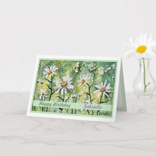  Bloemen Aangepaste Kaart voor Happy Birthday (Kleine Plant)