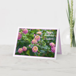  Bloemen Aangepaste Kaart voor Happy Birthday