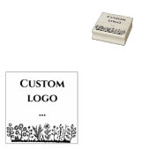Bloemen aangepaste logo rubber stempel (Gestempeld)