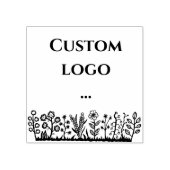 Bloemen aangepaste logo rubber stempel (Afrduk)