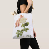 bloemen aangepaste monogram canvas tassen (Dichtbij)