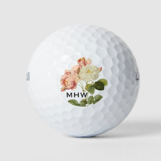  bloemen aangepaste monogram golfballen 2 (Voorkant)