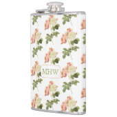 bloemen aangepaste monogram kolven 2 heupfles (Links)