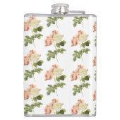 bloemen aangepaste monogram kolven 2 heupfles (Achterkant)