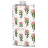 bloemen aangepaste monogram kolven 3 heupfles (Links)