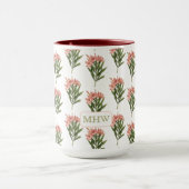  bloemen aangepaste monogram mokken 3 (Midden)