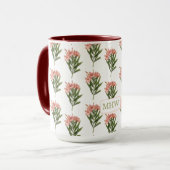  bloemen aangepaste monogram mokken 3 (Voorkant links)