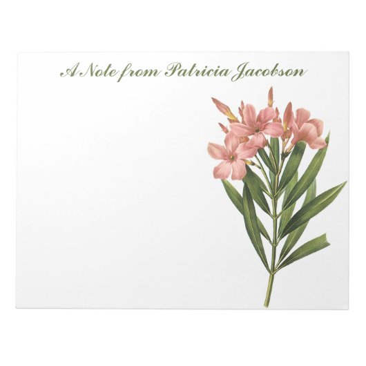 bloemen aangepaste monogram notebooks 3 notitieblok (Voorkant)