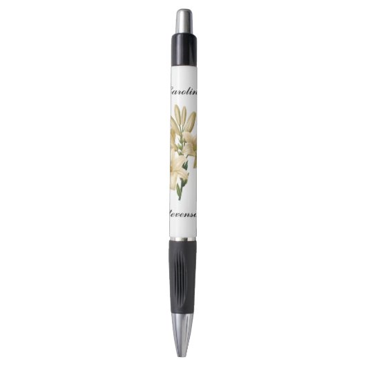  bloemen aangepaste monogram pen 1 (Voorkant Verticaal)