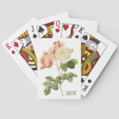  bloemen aangepaste monogram speelkaarten 2 (Achterkant)