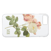  bloemen aangepaste monogram telefoongevallen 2 Case-Mate iPhone case (Achterkant (Horizontaal))
