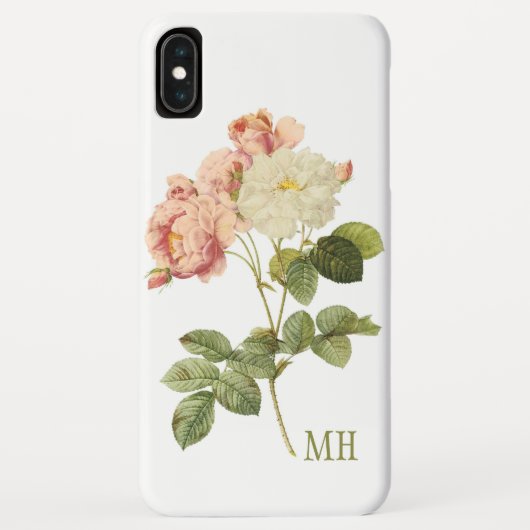  bloemen aangepaste monogram telefoongevallen Case-Mate iPhone case (Achterkant)
