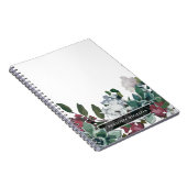 Bloemen Aangepaste Naam Gepersonaliseerd Notitieboek (Rechterzijde)