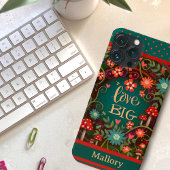 Bloemen Aangepaste naam Paddestoel Fun Love Big Mo Case-Mate iPhone Case