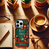 Bloemen Aangepaste naam Paddestoel Fun Love Big Mo Case-Mate iPhone Case