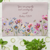 Bloemen Aanmoedigende keukenhanddoek (Gevouwen)