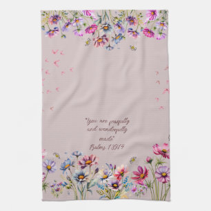 Bloemen Aanmoedigende keukenhanddoek