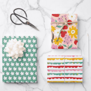 Bloemen Aardbeien Droom Inpakpapier Vel