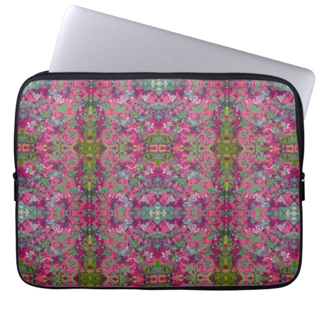 Bloemen Abstract 14 Laptop Sleeve (Voorkant)