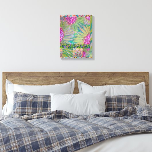 Bloemen Abstract 8 Canvas Afdruk (Insitu (Slaapkamer))