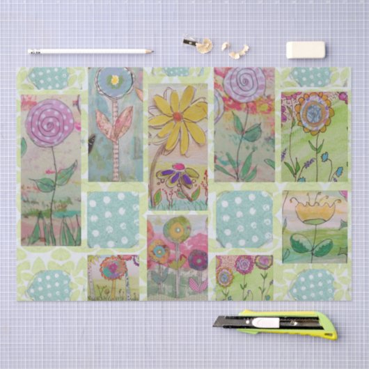 Bloemen Abstract 9 Tissuepapier (Craft)