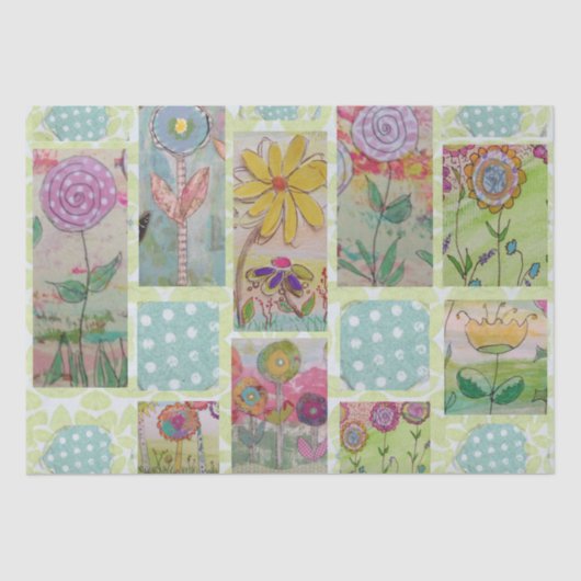 Bloemen Abstract 9 Tissuepapier (Voorkant)