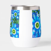 Bloemen Abstract Blauw Groen Bloemen Gepersonalise (Rechts)