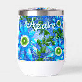 Bloemen Abstract Blauw Groen Bloemen Gepersonalise