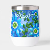 Bloemen Abstract Blauw Groen Bloemen Gepersonalise (Achterkant)