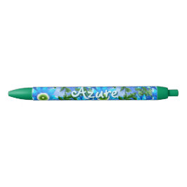 Bloemen Abstract Blauw Groen Bloemen Gepersonalise Blauwe Inkt Pen
