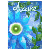 Bloemen Abstract Blauw Groen Bloemen Gepersonalise Klembord (Achterkant)