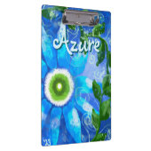 Bloemen Abstract Blauw Groen Bloemen Gepersonalise Klembord (Rechts)