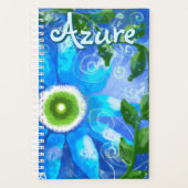 Bloemen Abstract Blauw Groen Bloemen Gepersonalise Planner (Voorkant)