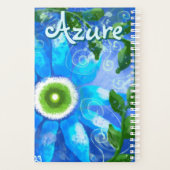 Bloemen Abstract Blauw Groen Bloemen Gepersonalise Planner (Achterkant)