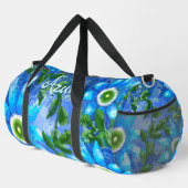 Bloemen Abstract Blauw Groen Bloemen Gepersonalise Plunjezak (Rechterhoek)